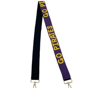 GO PIRATES GAME DAY Purple and Black 'Go Pirates' Strap ** ECU